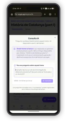 Consulta IA de Nogal.app limitada al temari carregat